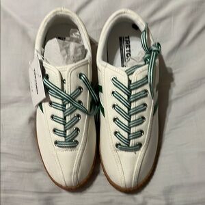 Tretorn White and Green Sneakers Comfortable Classic Design